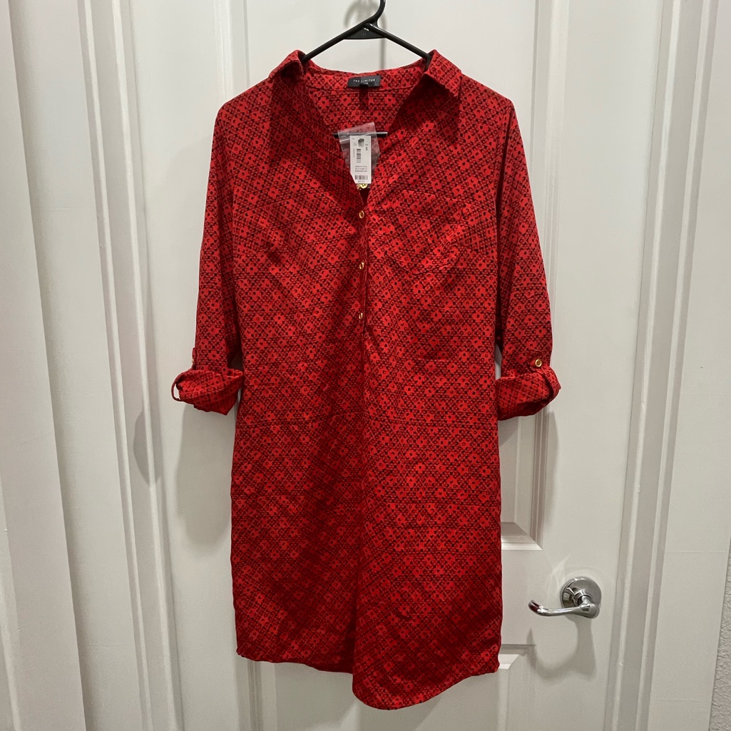 Red Patterned Tunic